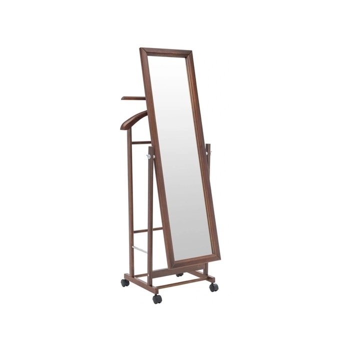 Зеркало напольное с вешалкой В 24Н, 480х350х1370, средне-коричневый цена и фото