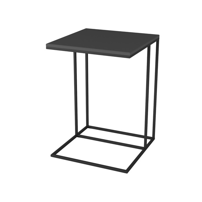 Стол придиванный Хайгрет, 500х500х705, графит/черный стол придиванный хайгрет 500 × 500 × 705 мм металл мдф цвет белый