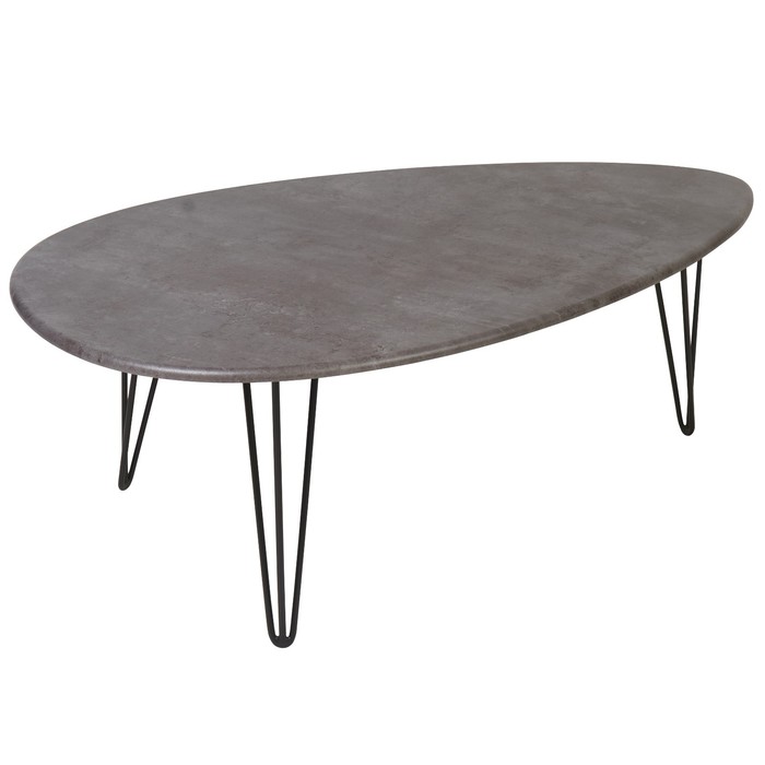 Стол журнальный Шеффилд, 1200х700х446, серый бетон/черный стол журнальный шеффилд 1200 × 700 × 446 мм цвет серый бетон