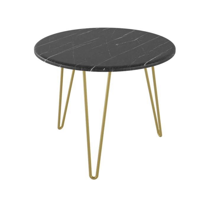 

Стол журнальный Рид Голд 430, 550х550х450, черный мрамор/золото