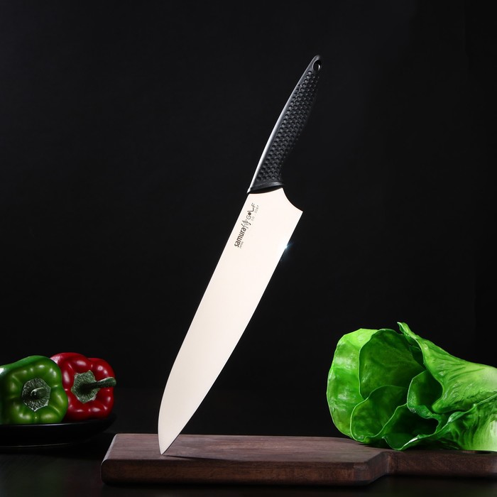 Нож кухонный Samura GOLF, шеф, лезвие 24 см, AUS-8