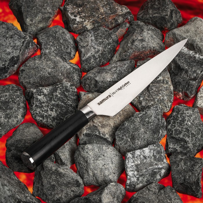 Нож кухонный Samura Mo-V, универсальный, лезвие 19,2 см кухонный нож samura mo v sm 0085 y