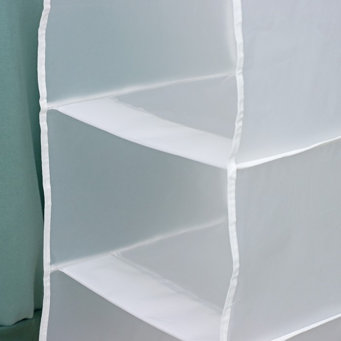 Кофр подвесной «Стейт», 4 отделения, 80×30×30 см, цвет белый