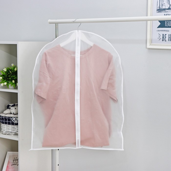 

Чехол для одежды, 80×60 см, PEVA, цвет белый