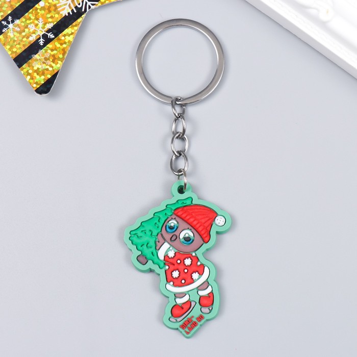 

Брелок резина "Совушка с ёлочкой" 4,5х3,5 см