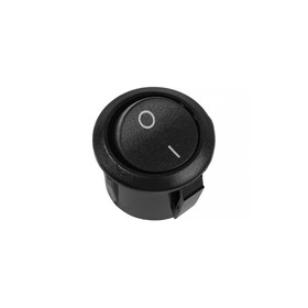 Кнопка - выключатель, без подсветки, черный, 6- 10 А, Т25 Ош