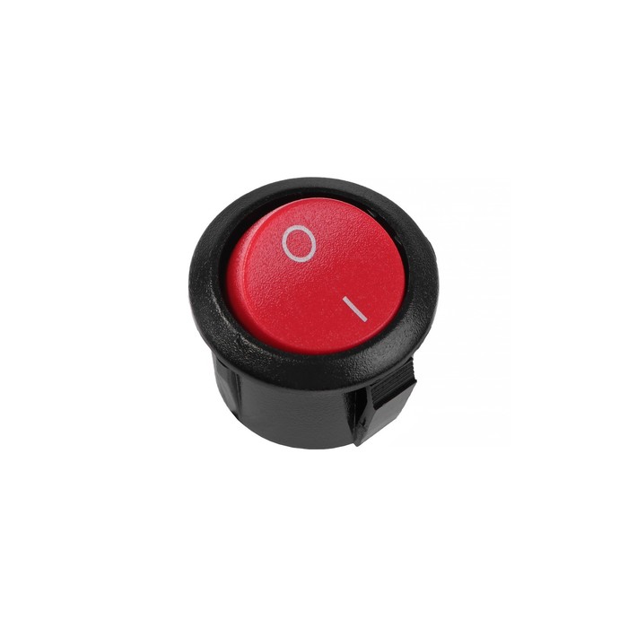 Кнопка - выключатель, без подсветки, красный, 3-6 А, 8889 цена и фото