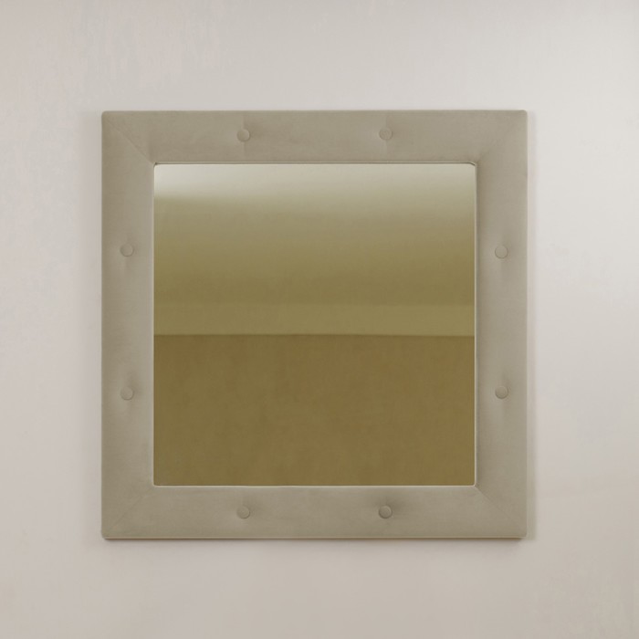 Зеркало квадратное «Алеро», 855 × 855 мм, велюр, металлические пуговицы, цвет st velvet 6