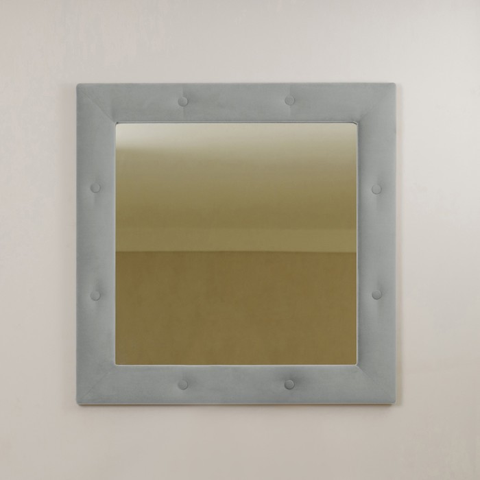цена Зеркало квадратное «Алеро», 855×855 мм, велюр, металлические пуговицы, цвет звёздная пыль