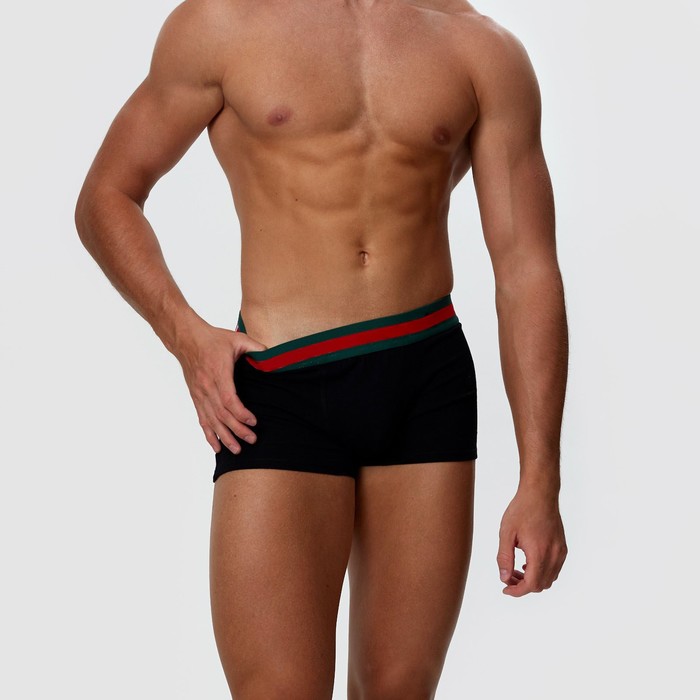 фото Трусы боксеры мужские, цвет чёрный микс, размер 54