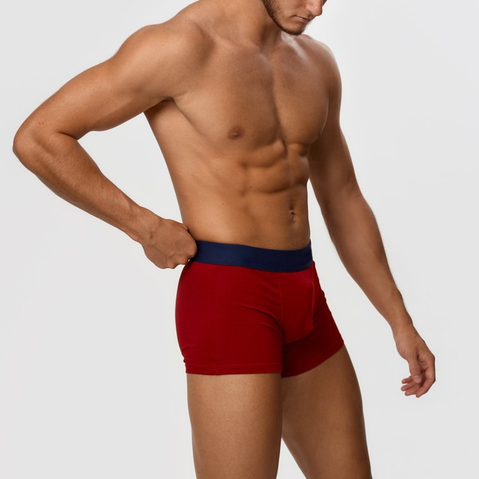 фото Трусы боксеры мужские, цвет красный микс, размер 50