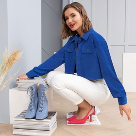 

Жакет женский Charutti «Кадры с бэкстейджа», размер 46, цвет синий