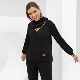 

Свитшот женский со съёмным капюшоном Charutti «Звездопад стиля», размер 48, цвет чёрный