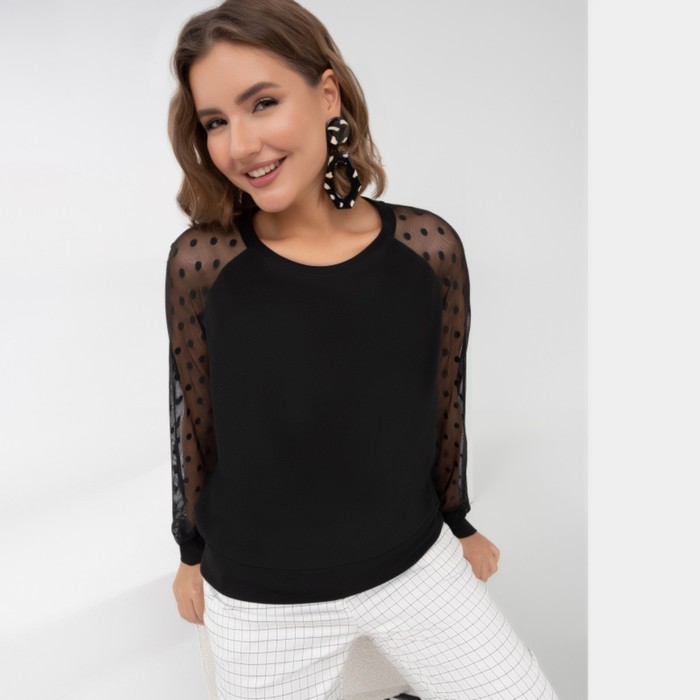 

Свитшот женский Charutti «Фантазия на тему», размер 52, цвет чёрный