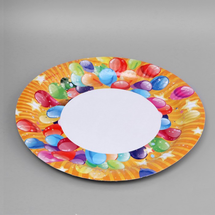 Тарелка бумажная Шары с ламинацией, 23 см тарелка бумажная шары с ламинацией 23 см