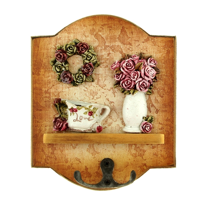 Крючки декоративные "Венок из роз"