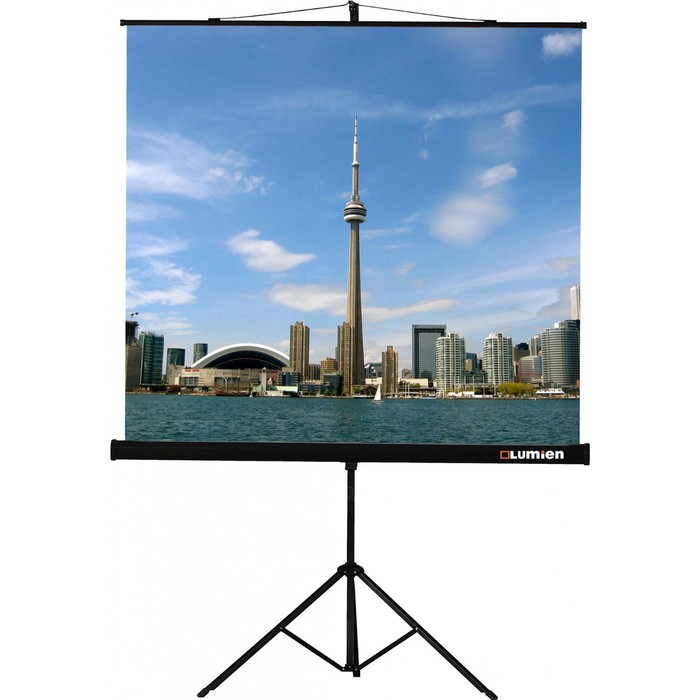 Экран на треноге Lumien 153x153 см, Eco View LEV-100106, 1:1, напольный, рулонный