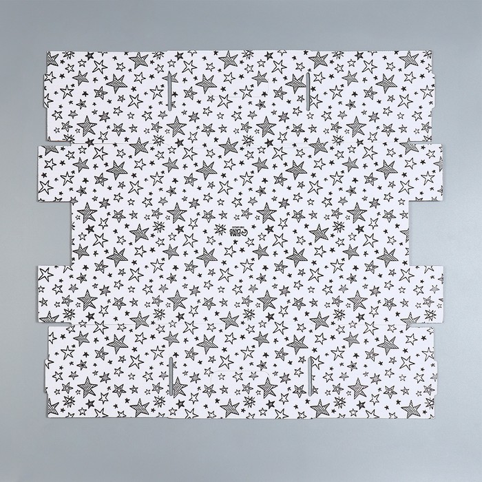 Складная коробка белая «Звезды», 31,2 х 25,6 х 16,1 см