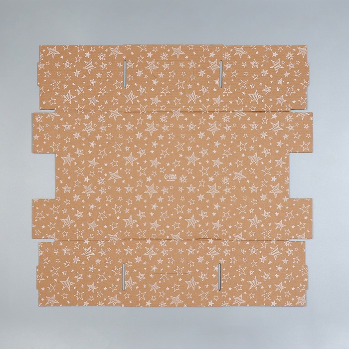 Складная коробка бурая «Звёзды», 31,2 х 25,6 х 16,1 см 9285478