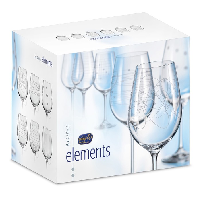 Набор бокалов для вина Виола Elements, 450 мл, 6шт