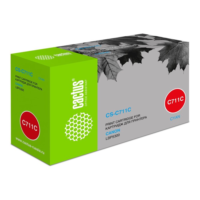 

Картридж Cactus CS-C711C для Canon LBP5300 (6000k), голубой