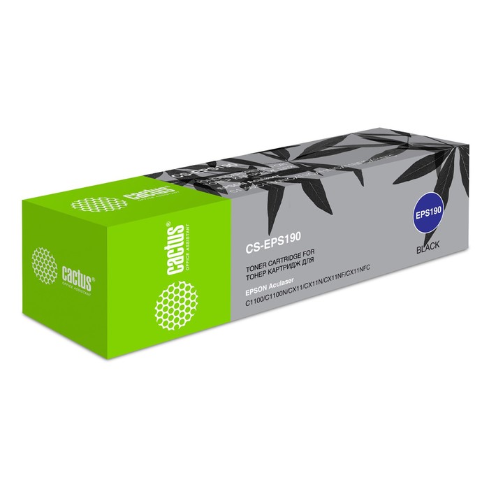 

Тонер Картридж Cactus CS-EPS190 черный для Epson AcuLaser C1100/C1100N/CX11/CX11N/CX11NF/CX11NFC (40