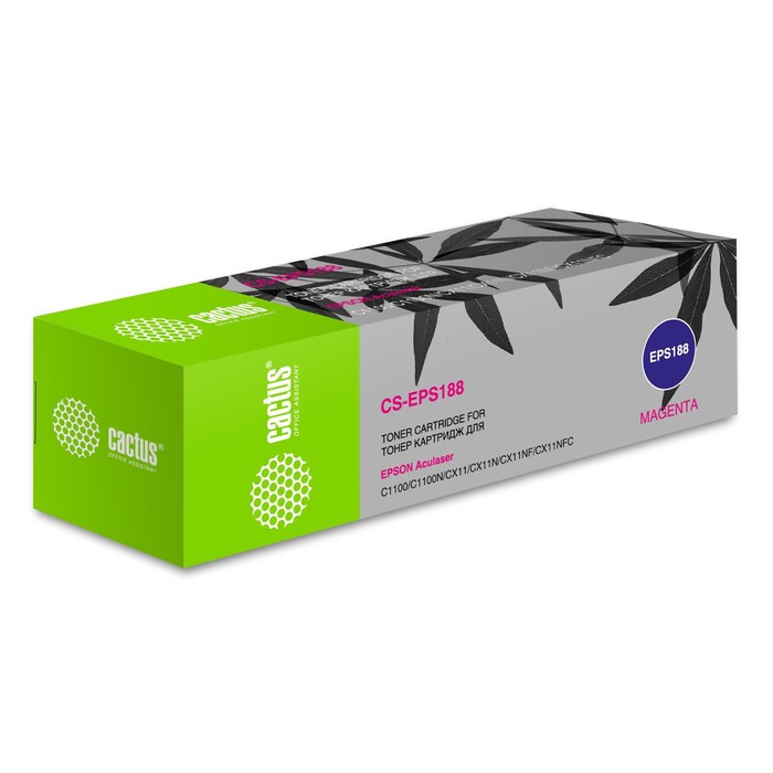 

Тонер Картридж Cactus CS-EPS188 пурпурный для Epson AcuLaser C1100/C1100N/CX11/CX11N/CX11NF/CX11NFC