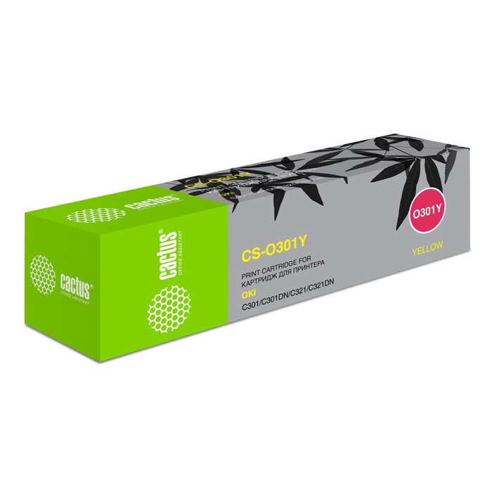 

Тонер Картридж Cactus CS-O301Y желтый для Oki C301/321 (1500стр.)