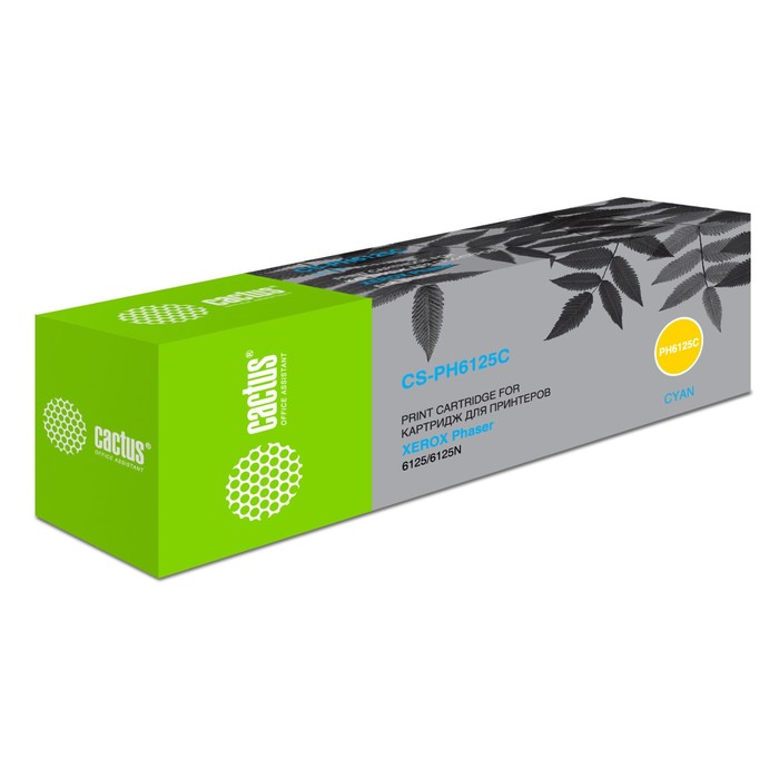 

Картридж Cactus CS-PH6125C 106R01335 Cyan для Xerox Phaser 6125 (1000k), голубой