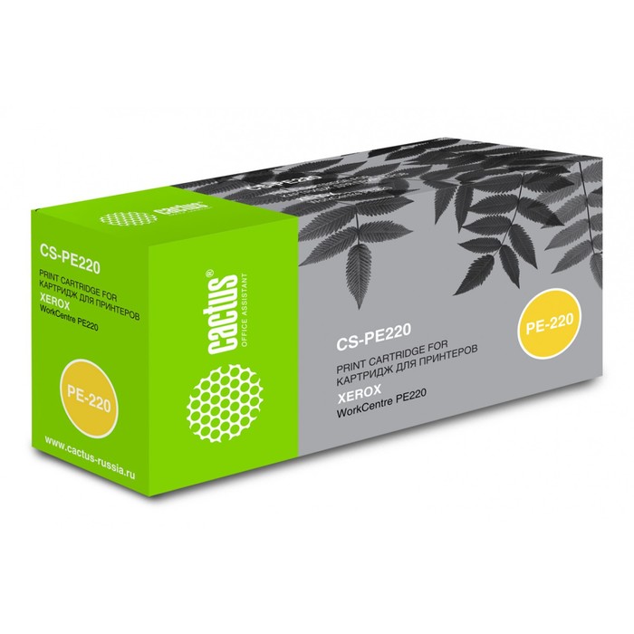 

Картридж Cactus CS-PE220 013R00621 для Xerox Work Centre PE220 (3000k), черный