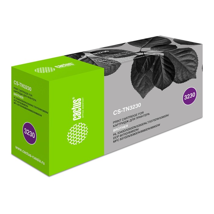 

Картридж Cactus CS-TN3230 TN-3230,(5340D/5350DN/5370DW/DCP-8070D/8085DN),для Brother, чёрный 93724