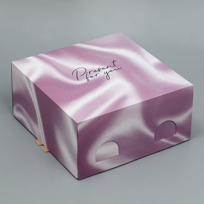 Коробка под торт, кондитерская упаковка «Present», 24 х 24 х 12 см