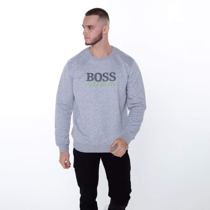 

Свитшот мужской, цвет серый/принт МИКС, размер 48 (L)