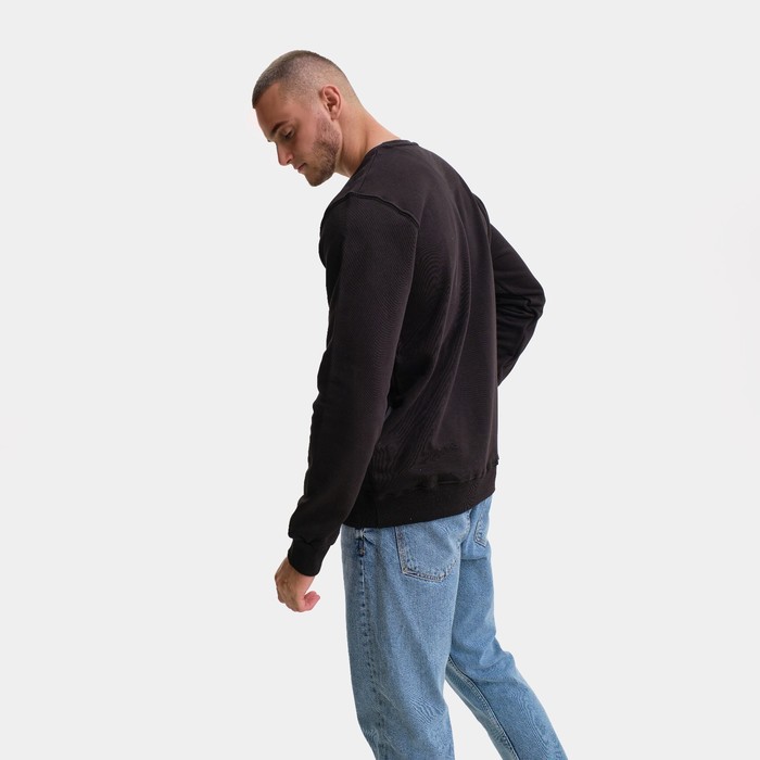 

Свитшот мужской, цвет чёрный/принт МИКС, размер 50 (XL)