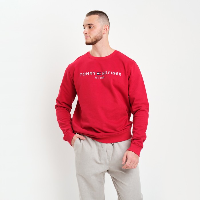 

Свитшот мужской, цвет красный/принт МИКС, размер 52 (2XL)