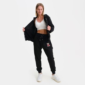 

Костюм женский (толстовка/брюки) MOSCHINO (мишка в красной футбл), черный, р-р M