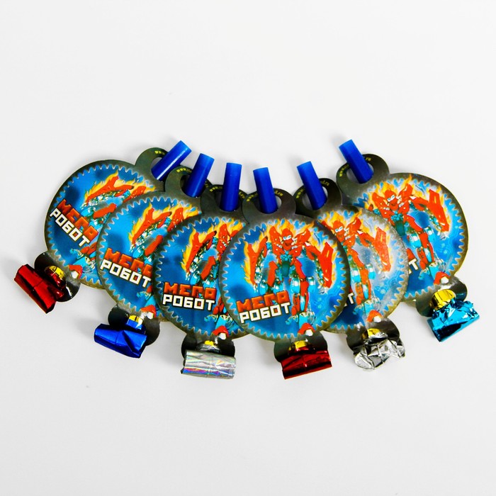 Язычок-кругляш "Мегаробот", набор 6 шт., d=7 см