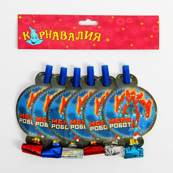 Язычок-кругляш "Мегаробот", набор 6 шт., d=7 см