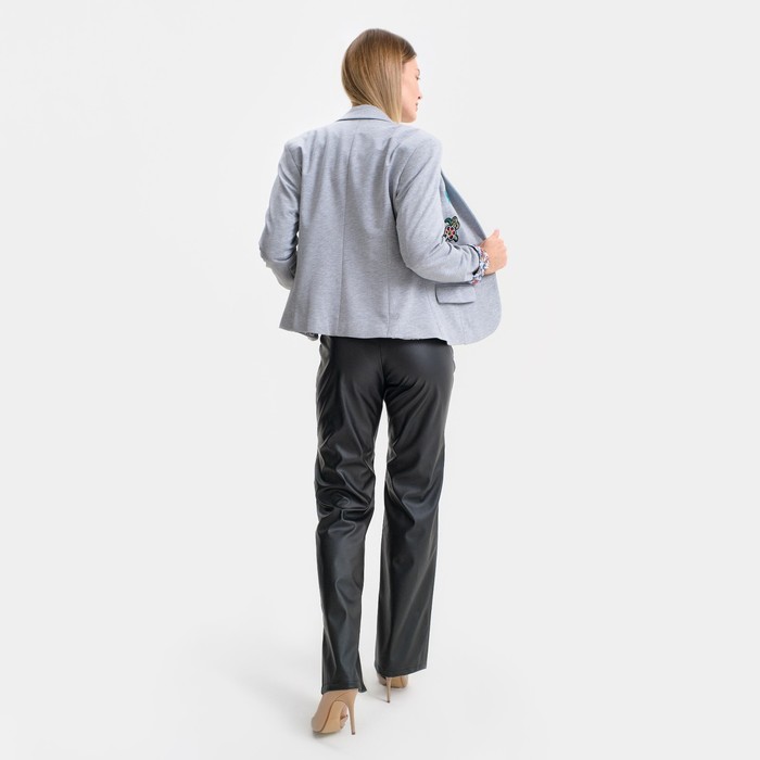 Пиджак для девочки, цвет серый меланж МИКС, 128-134 см (размер 36)