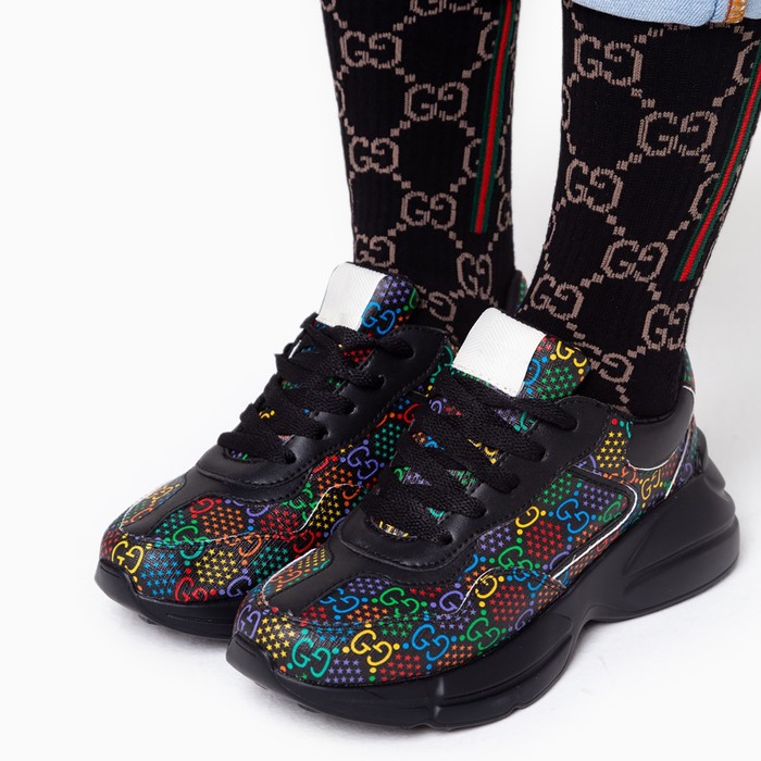 

Кроссовки детские, цвет чёрный МИКС, размер 27