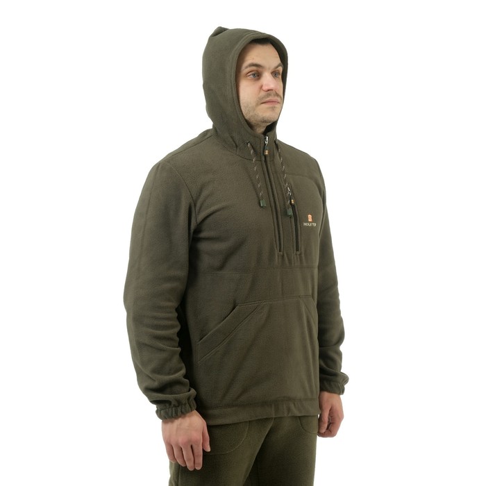 фото Куртка флисовая "стриж" трикотаж на флисе, меланж-олива, р. 50, 170-176 holster