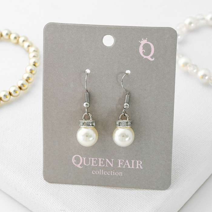 Серьги с жемчугом "Шарики классика", цвет МИКС