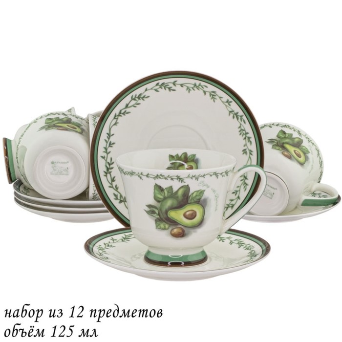 

Кофейный набор Lenardi «Авокадо», 12 предметов