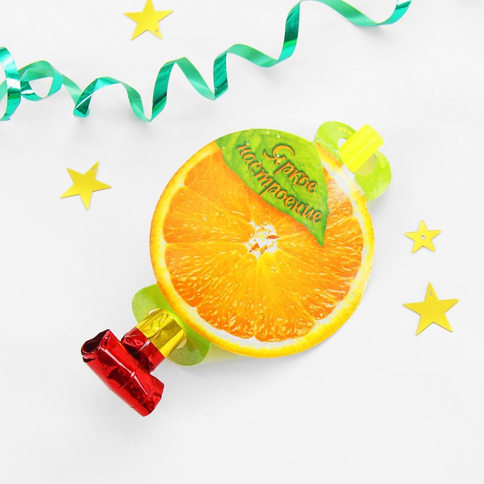 Язычок-кругляш "Яркое настроение", апельсин, набор 6 шт., d=7 см