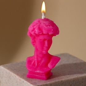 Свеча формовая «Давид», розовый, высота 6,5 см Ош