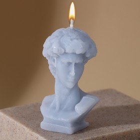 Свеча формовая «Давид», серый, высота 6,5 см Ош