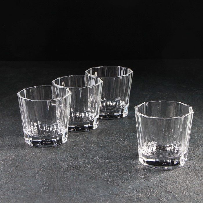 Набор стеклянных стаканов Nude «Хемингуэй», 330 мл, 4 шт набор стаканов высоких сияющий графит 330 мл 4 шт
