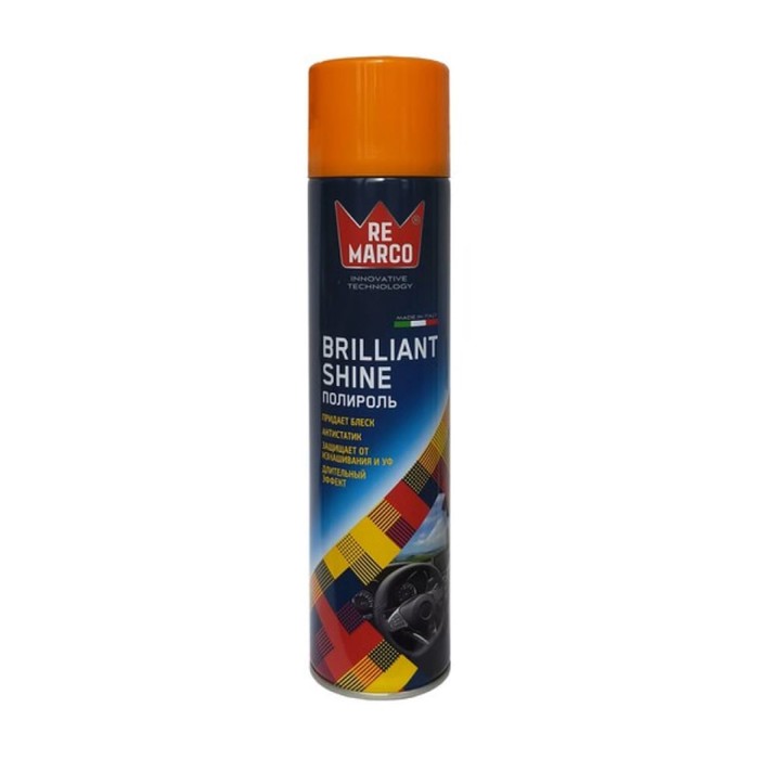 

Полироль салона RE MARCO Brilliant Shine, 400 мл, аэрозоль, BUBLE GUM