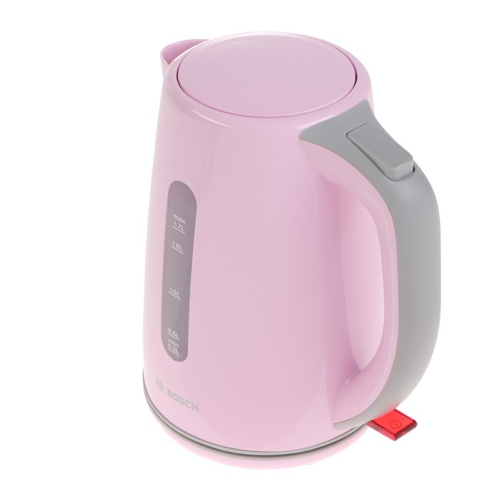 

Чайник электрический BOSCH TWK7500K, пластик, 1.7 л, 2200 Вт, розово-серый