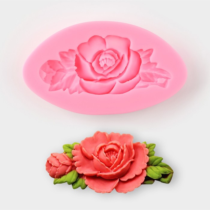 Молд Доляна «Розан», силикон, 7×4×1 см, цвет МИКС молд доляна розан 4 7x4 7x1 9 см цвет розовый